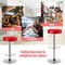 Set of 2 Height Adjustable Swivel Round Bar Stool with Stainless Steel Chrome Base Perfect for Seating in Any Room